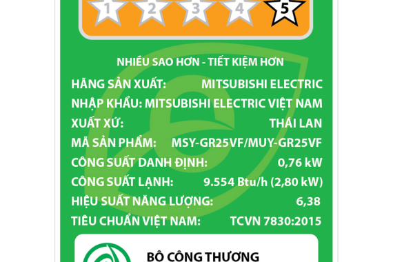 Máy lạnh Mitsubishi Electric Inverter 1 HP MSY/MUY-GR25VF