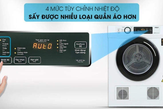 Máy sấy quần áo Aqua 7 kg AQH-V700FW